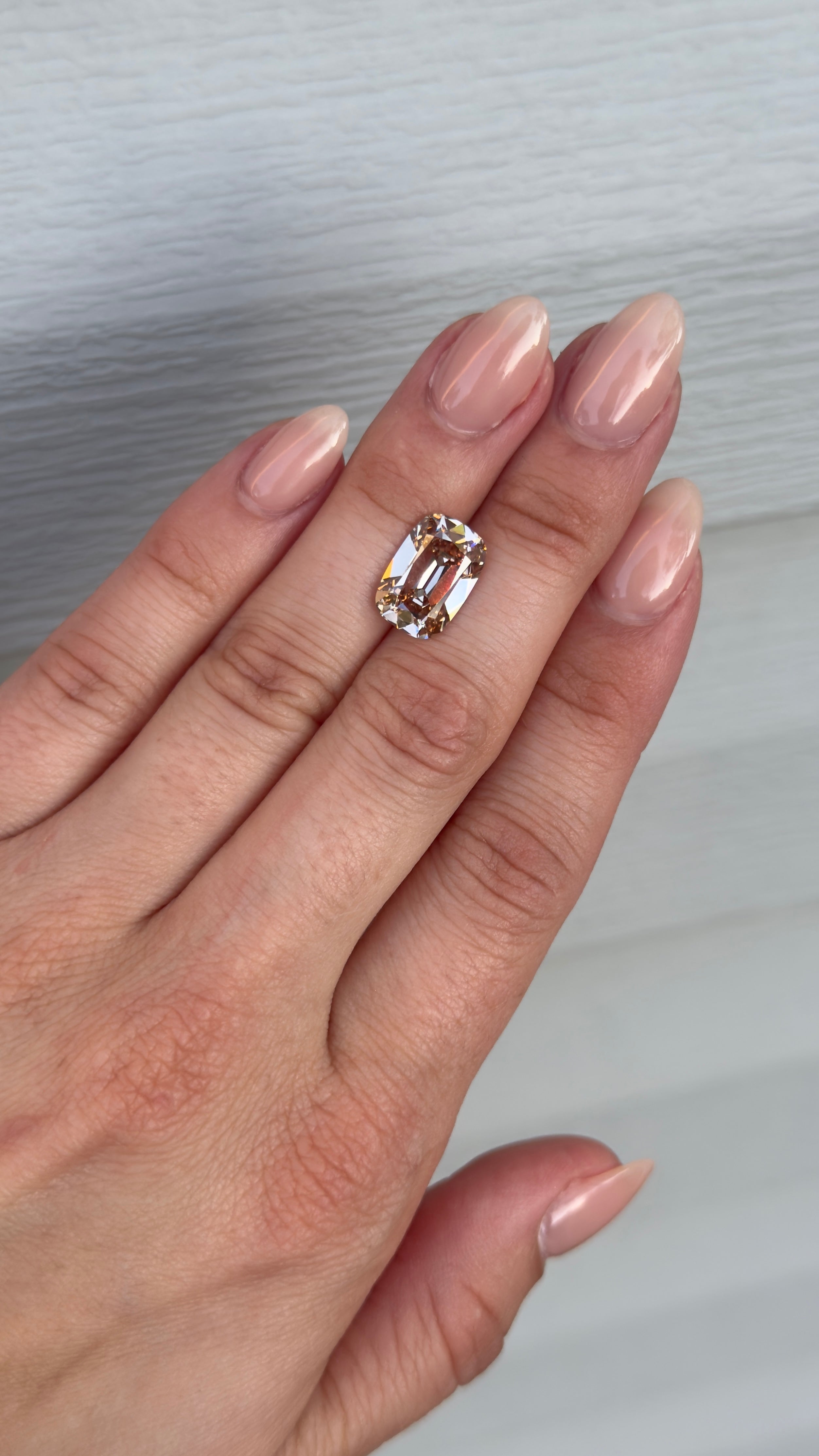 5.03ct Brown Old Mine Elongated Cushion - Lindsey's Diamond